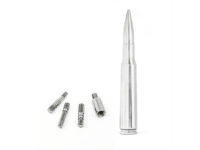 50 Caliber Billet Aluminum Antenna; Polished (Universal; Some Adaptation May Be Required)