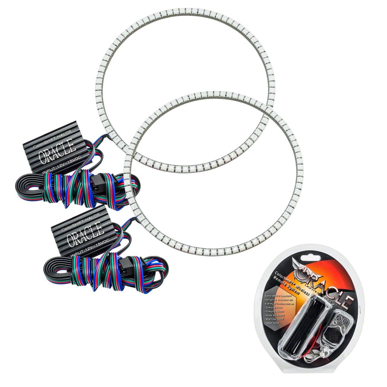 Oracle 7-Inch Round Exterior Waterproof LED Halo Kit; ColorSHIFT (Universal; Some Adaptation May Be Required)