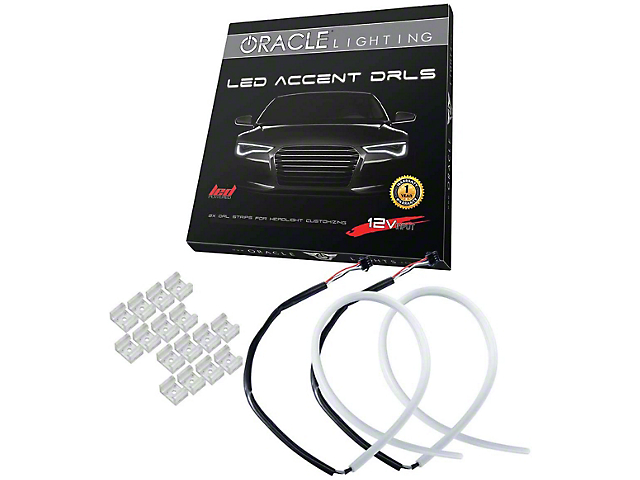 Oracle 34-Inch LED Accent DRLs; Amber/White (Universal; Some Adaptation May Be Required)