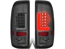 L-Bar LED Tail Lights; Chrome Housing; Smoked Lens (97-03 F-150 Styleside Regular Cab, SuperCab)