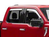 Putco Element Chrome Window Visors; Channel Mount; Front and Rear (21-26 F-150 SuperCrew)