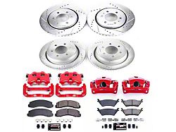 PowerStop Z23 Evolution Sport 6-Lug Brake Rotor, Pad and Caliper Kit; Front and Rear (12-14 2WD/4WD F-150; 15-17 F-150 w/ Manual Parking Brake; 17-18 F-150 Raptor)