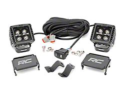 Rough Country 2-Inch Black Series LED Lower Windshield Ditch Kit; Amber DRL (15-22 F-150)