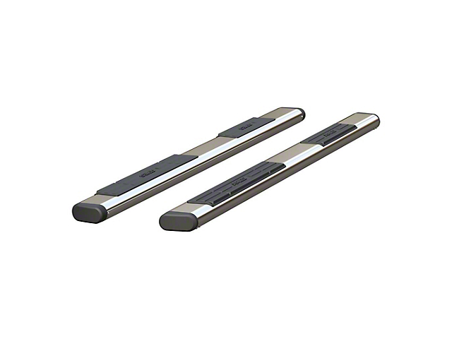 6-Inch Oval Side Step Bars without Mounting Brackets; Polished Stainless (07-19 Sierra 2500 HD Extended/Double Cab; 07-23 Sierra 2500 HD Crew Cab)