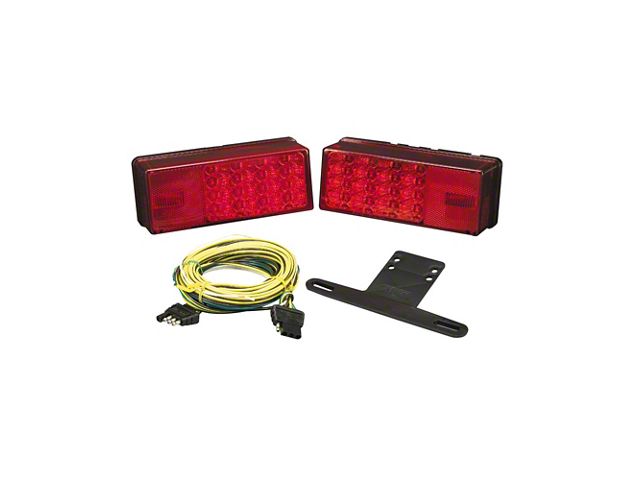 3x8-Inch LED Trailer Light Kit; Low Profile