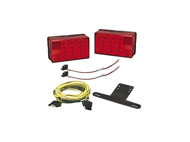 4x6-Inch LED Trailer Light Kit; Low Profile