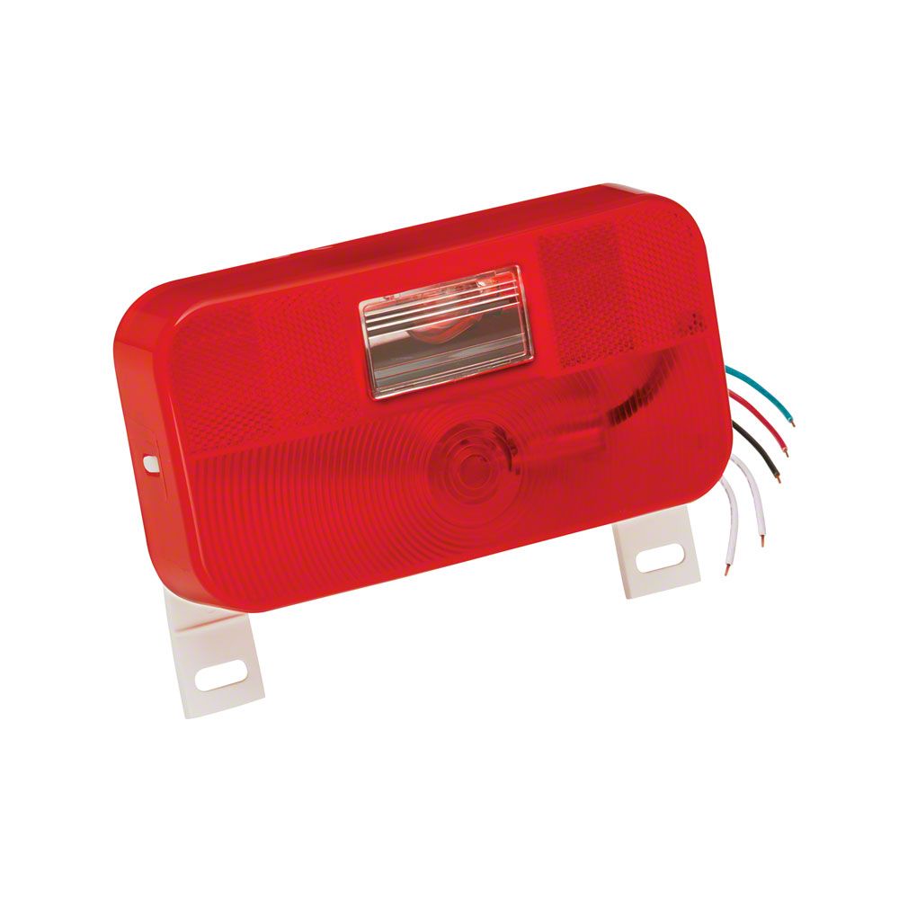 Jeep Wrangler Surface Mount Trailer Tail Light 92; Red with Backup and