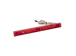 LED Surface Mount ID Light Bar; Red; 13-Inch; Waterproof; 3 Diode; 60-Inch Brown and White Wires