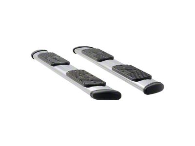 Regal 7-Inch Oval Side Step Bars without Mounting Brackets; Polished Stainless (17-24 Titan Crew Cab)
