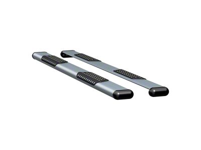 O-Mega II 6-Inch Oval Side Step Bars without Mounting Brackets; Silver (17-24 Titan Crew Cab)