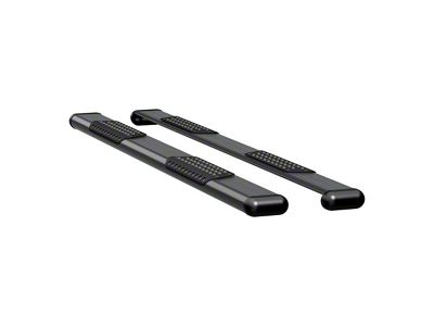 O-Mega II 6-Inch Oval Side Step Bars without Mounting Brackets; Textured Black (17-24 Titan Crew Cab)