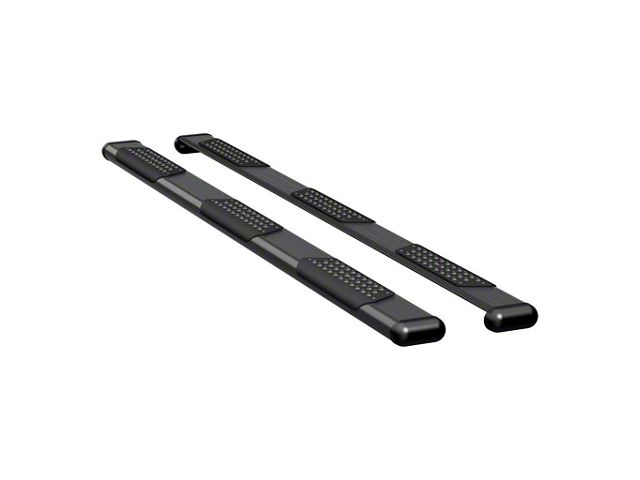 O-Mega II 6-Inch Oval Side Step Bars without Mounting Brackets; Textured Black (07-17 Tundra Regular Cab w/ 8-Foot Bed; 07-21 Tundra Double Cab w/ 6-1/2-Foot Bed, CrewMax w/ 5-1/2-Foot Bed)