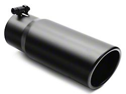 C&L Rolled End Round Exhaust Tip; 3.50-Inch; Black (18-20 F-150)