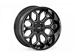 Rough Country One-Piece Series 96 Gloss Black Milled 6-Lug Wheel; 20x10; -19mm Offset (15-20 F-150)