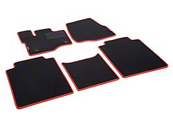 Custom Fit Front and Rear Floor Liners; Black/Red (15-20 F-150 SuperCab)