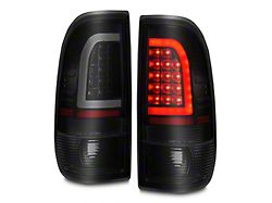 C-Light Bar Style LED Tail Lights; Black Housing; Smoked Lens (97-03 F-150 Styleside Regular Cab, SuperCab)
