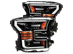 LUXX-Series LED Projector Headlights; Jet Black Housing; Clear Lens (17-20 F-150 Raptor)