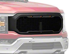 RedRock Baja Upper Replacement Grille with LED Lighting; Charcoal (21-22 F-150, Excluding Raptor & Tremor)