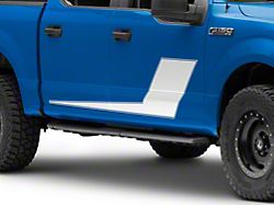 SEC10 Side Stripes with Pinstripe; White (97-26 F-150)