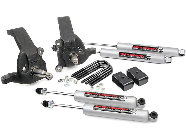 Rough Country 3-Inch Knuckle Suspension Lift Kit with Premium N3 Shocks (97-03 2WD F-150)