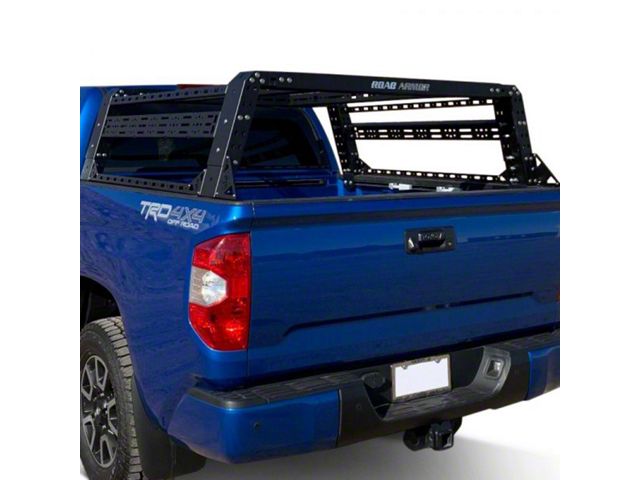 Road Armor TRECK Overland Adjustable Bed Rack System; Textured Black (07-24 Tundra w/ 6-1/2-Foot Bed)