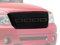 Raptor Style Uppler Replacement Grille; Gloss Black (04-08 F-150)