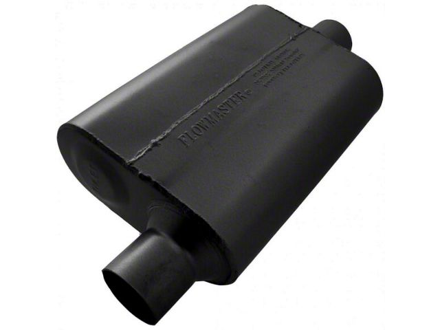 Flowmaster 40 Series Delta Flow Offset/Center Oval Muffler; 2.50-Inch Inlet/2.50-Inch Outlet (Universal; Some Adaptation May Be Required)