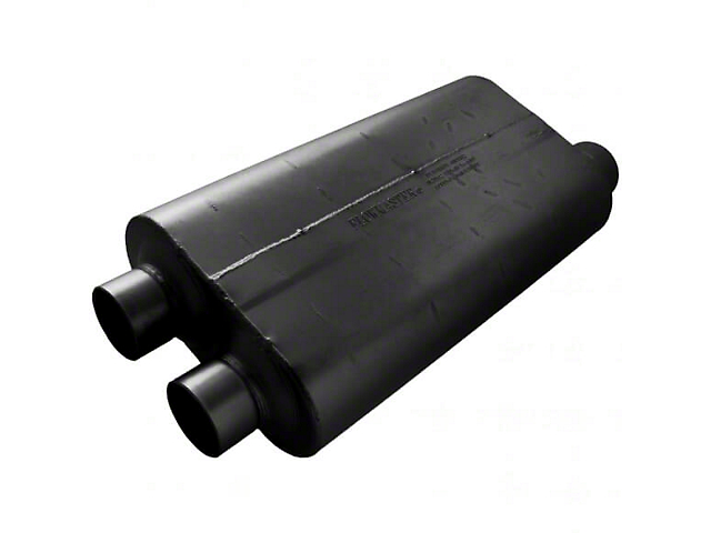 Flowmaster 50 Series Big Block Dual In/Offset Oval Muffler; 3-Inch Inlet/3.50-Inch Outlet (Universal; Some Adaptation May Be Required)