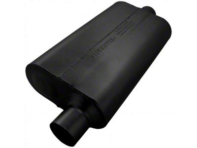 Flowmaster 50 Series Delta Flow Offset/Center Oval Muffler; 2.50-Inch Inlet/2.50-Inch Outlet (Universal; Some Adaptation May Be Required)
