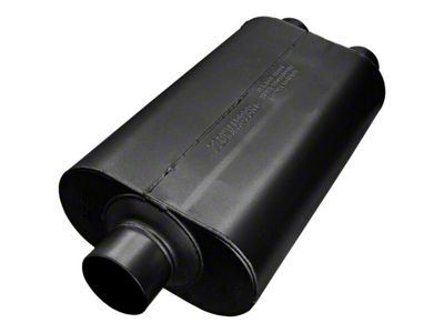 Flowmaster 50 Series HD Center/Dual Out Oval Muffler; 3-Inch Inlet/2.50-Inch Outlet (Universal; Some Adaptation May Be Required)