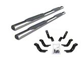 Go Rhino 4-Inch 1000 Series Side Step Bars; Polished (17-26 F-250 Super Duty SuperCrew)