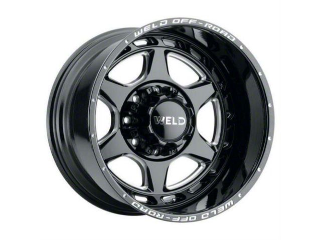 Weld Off-Road Aragon Gloss Black Milled 6-Lug Wheel; 20x10; 13mm Offset (16-23 Tacoma)
