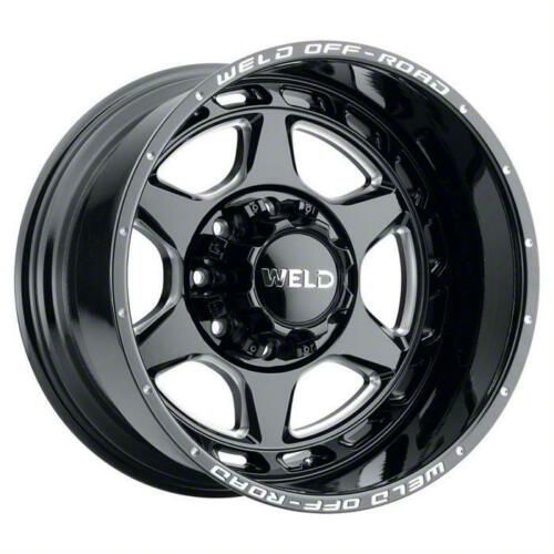 Weld Off-Road Aragon Gloss Black Milled 6-Lug Wheel; 20x12; -44mm Offset (10-23 4Runner)