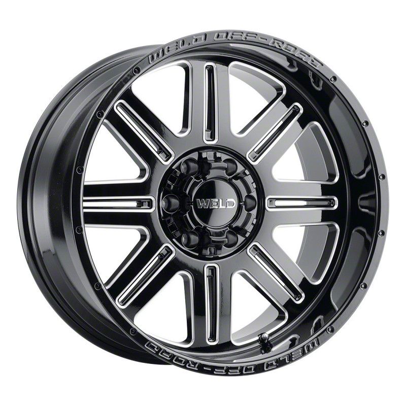 Weld Off-Road Chasm Gloss Black Milled Windows 6-Lug Wheel; 20x9; 20mm Offset (22-23 Tundra)