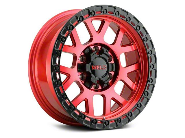 Weld Off-Road Cinch Candy Red 6-Lug Wheel; 20x10; 13mm Offset (16-23 Tacoma)