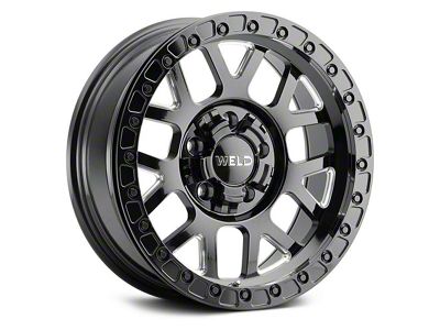 Weld Off-Road Cinch Gloss Black Milled 6-Lug Wheel; 20x9; 0mm Offset (21-24 Bronco, Excluding Raptor)