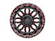 Weld Off-Road Flare Gloss Black Milled Red 6-Lug Wheel; 20x12; -44mm Offset (03-09 4Runner)