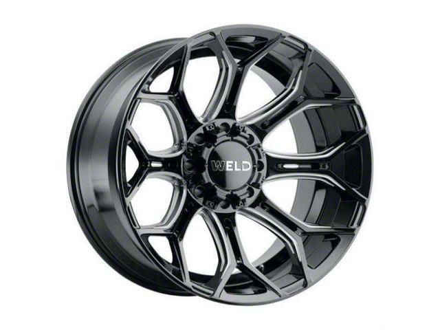 Weld Off-Road Gradient Gloss Black Milled 6-Lug Wheel; 24x14; -70mm Offset (05-15 Tacoma)