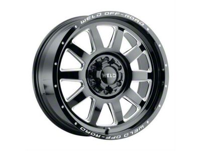 Weld Off-Road Stealth Gloss Black Milled 6-Lug Wheel; 20x9; 13mm Offset (05-15 Tacoma)