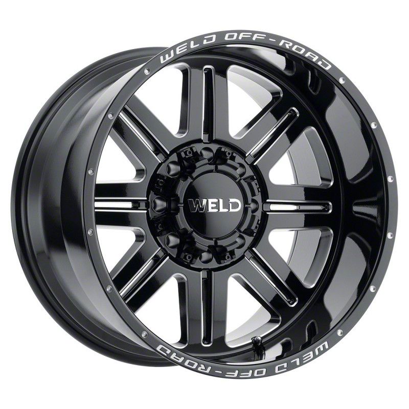 Weld Off Road Sierra 1500 Chasm Gloss Black Milled 6 Lug Wheel 18x12 44mm Offset W10382098475 5607