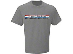 Men's American Flag Logo Background Ford T-Shirt 
