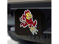 Hitch Cover with Arizona State University Logo; Red (Universal; Some Adaptation May Be Required)