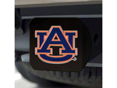 Hitch Cover with Auburn University Logo; Navy (Universal; Some Adaptation May Be Required)