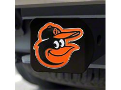 Hitch Cover with Baltimore Orioles Logo; Black (Universal; Some Adaptation May Be Required)