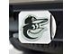 Hitch Cover with Baltimore Orioles Logo; Chrome (Universal; Some Adaptation May Be Required)