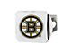 Hitch Cover with Boston Bruins Logo; Chrome (Universal; Some Adaptation May Be Required)