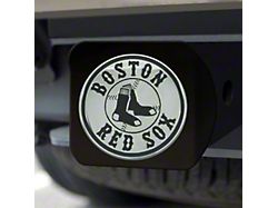Hitch Cover with Boston Red Sox Logo; Black (Universal; Some Adaptation May Be Required)