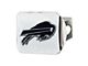 Hitch Cover with Buffalo Bills Logo; Chrome (Universal; Some Adaptation May Be Required)