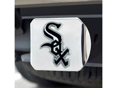 Hitch Cover with Chicago White Sox Logo; Chrome (Universal; Some Adaptation May Be Required)