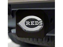 Hitch Cover with Cincinnati Reds Logo; Black (Universal; Some Adaptation May Be Required)